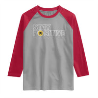 Funny Math Raglan Shirt Absolute Value Stay Positive - Wonder Print Shop