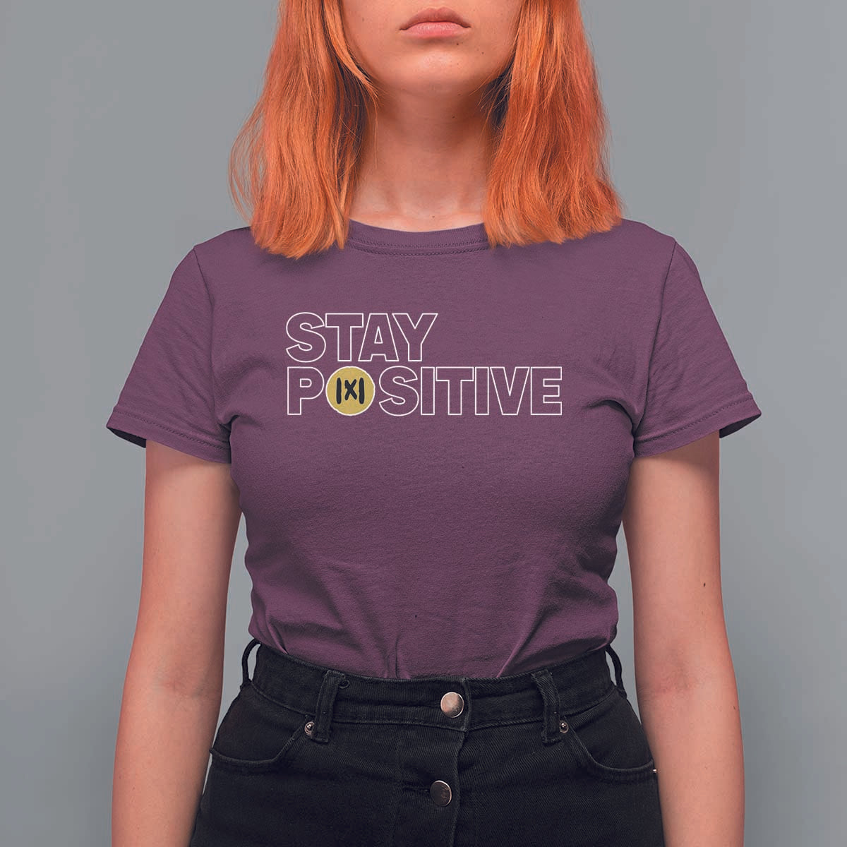 Funny Math T Shirt For Women Absolute Value Stay Positive - Wonder Print Shop