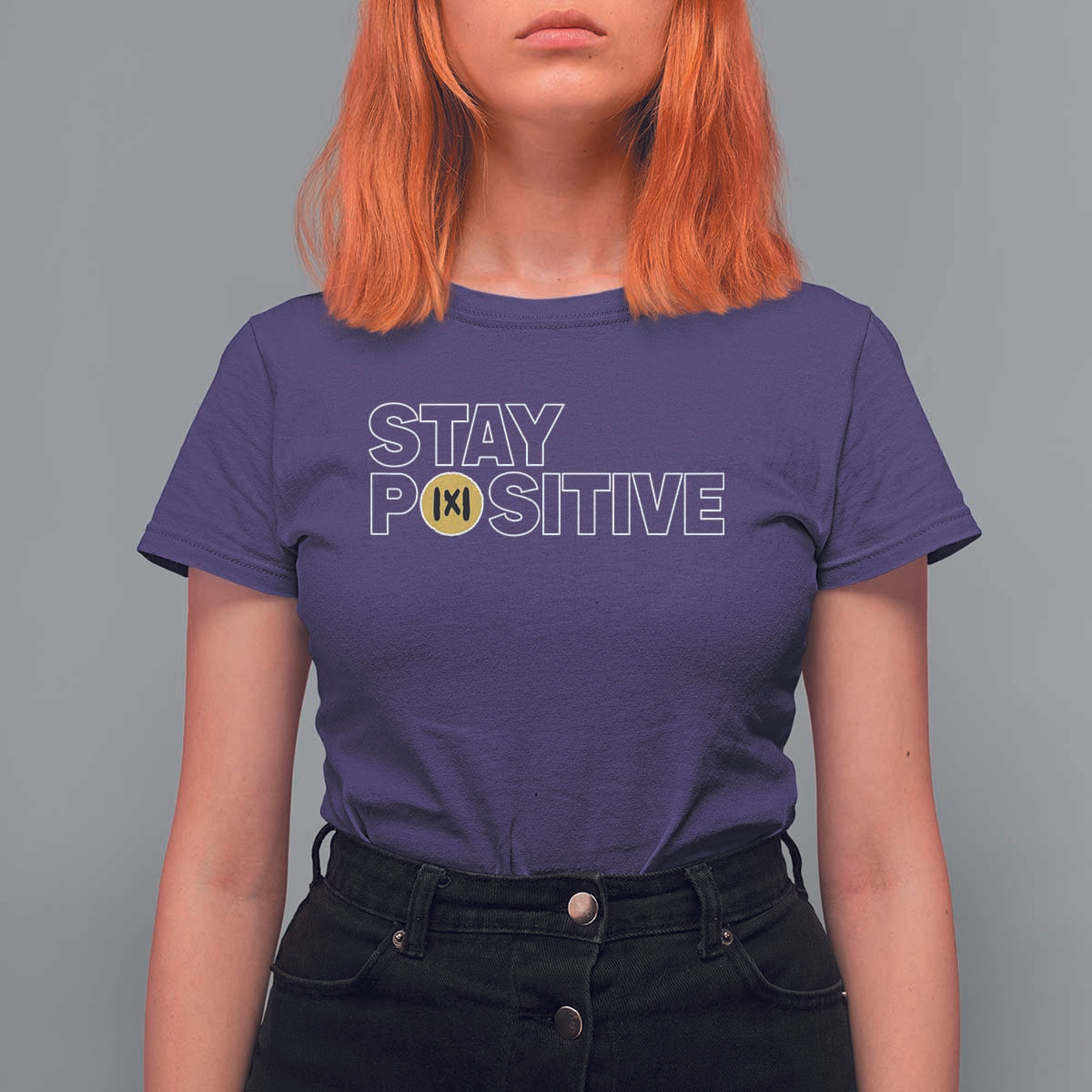 Funny Math T Shirt For Women Absolute Value Stay Positive - Wonder Print Shop