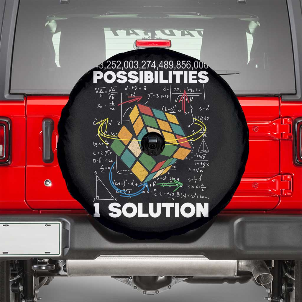 Funny Speed Cubing Spare Tire Cover One Solution Math Puzzle Cube - Wonder Print Shop