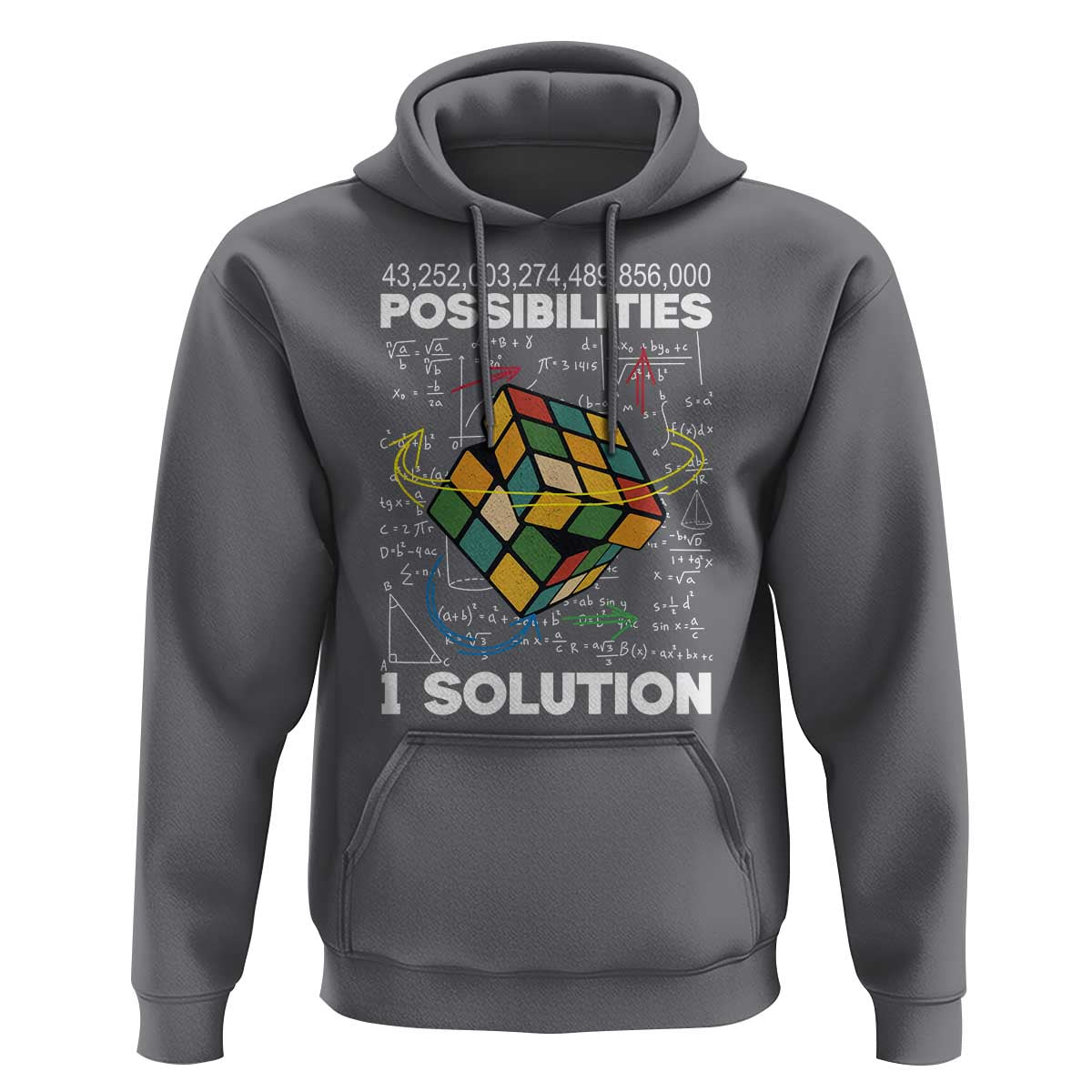 Funny Speed Cubing Hoodie One Solution Math Puzzle Cube - Wonder Print Shop