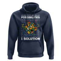 Funny Speed Cubing Hoodie One Solution Math Puzzle Cube - Wonder Print Shop