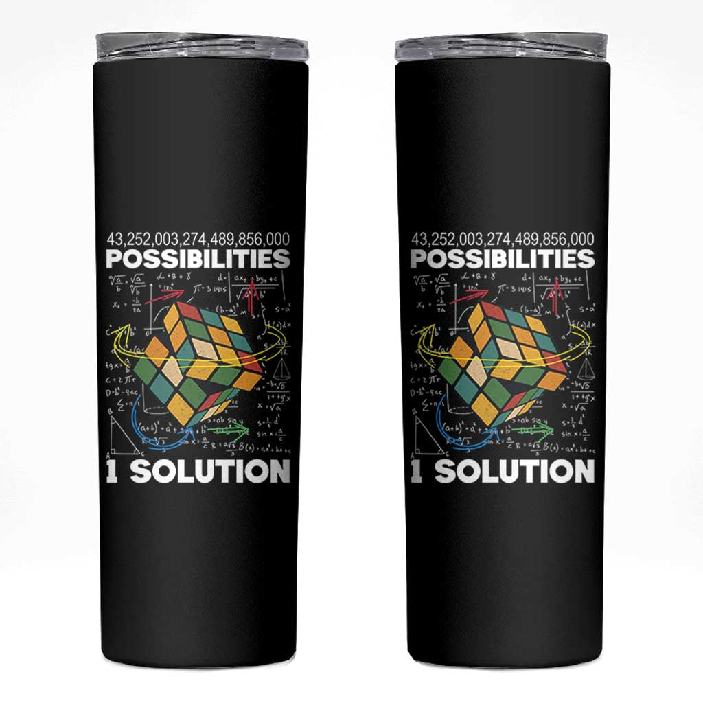 Funny Speed Cubing Skinny Tumbler One Solution Math Puzzle Cube