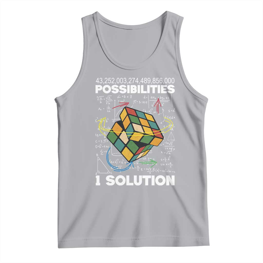 Funny Speed Cubing Tank Top One Solution Math Puzzle Cube - Wonder Print Shop