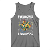 Funny Speed Cubing Tank Top One Solution Math Puzzle Cube - Wonder Print Shop