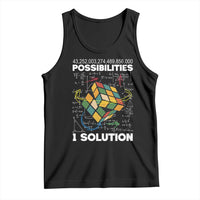Funny Speed Cubing Tank Top One Solution Math Puzzle Cube - Wonder Print Shop