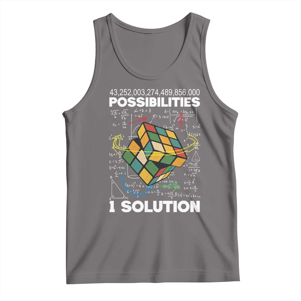 Funny Speed Cubing Tank Top One Solution Math Puzzle Cube - Wonder Print Shop