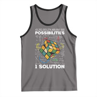 Funny Speed Cubing Tank Top One Solution Math Puzzle Cube - Wonder Print Shop