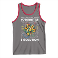 Funny Speed Cubing Tank Top One Solution Math Puzzle Cube - Wonder Print Shop