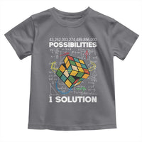 Funny Speed Cubing Toddler T Shirt One Solution Math Puzzle Cube - Wonder Print Shop