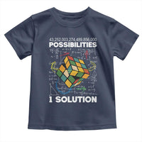 Funny Speed Cubing Toddler T Shirt One Solution Math Puzzle Cube - Wonder Print Shop