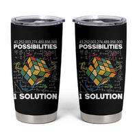 Funny Speed Cubing Tumbler Cup One Solution Math Puzzle Cube