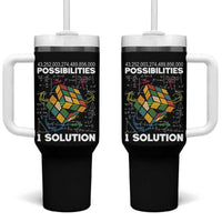 Funny Speed Cubing Tumbler With Handle One Solution Math Puzzle Cube