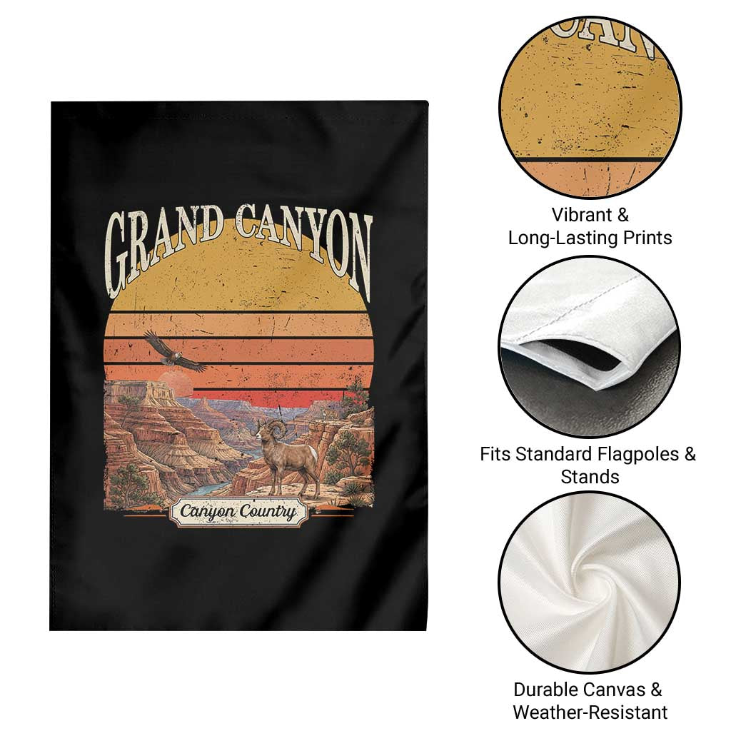 Grand Canyon Arizona 90s Desert Sunset Nostalgia Hiking Garden Flag