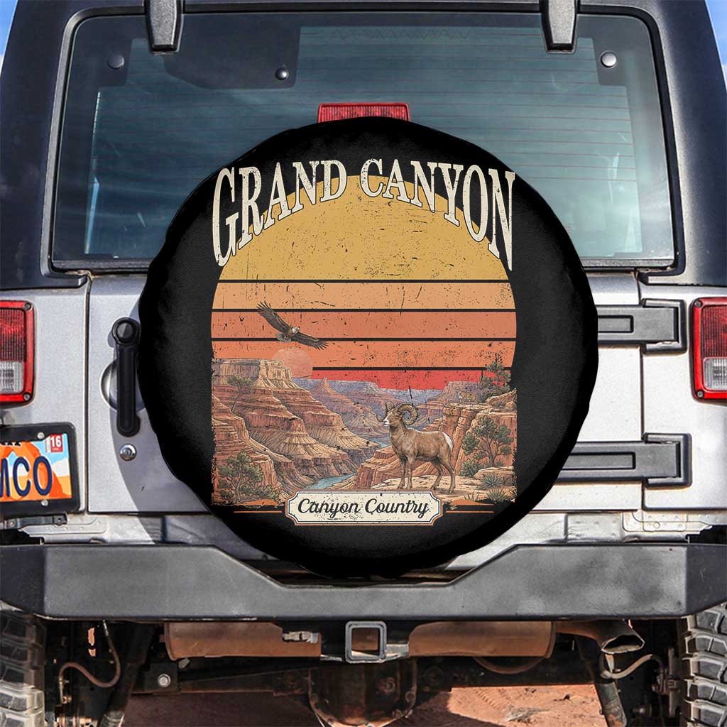 Grand Canyon Arizona 90s Desert Sunset Nostalgia Hiking Spare Tire Cover