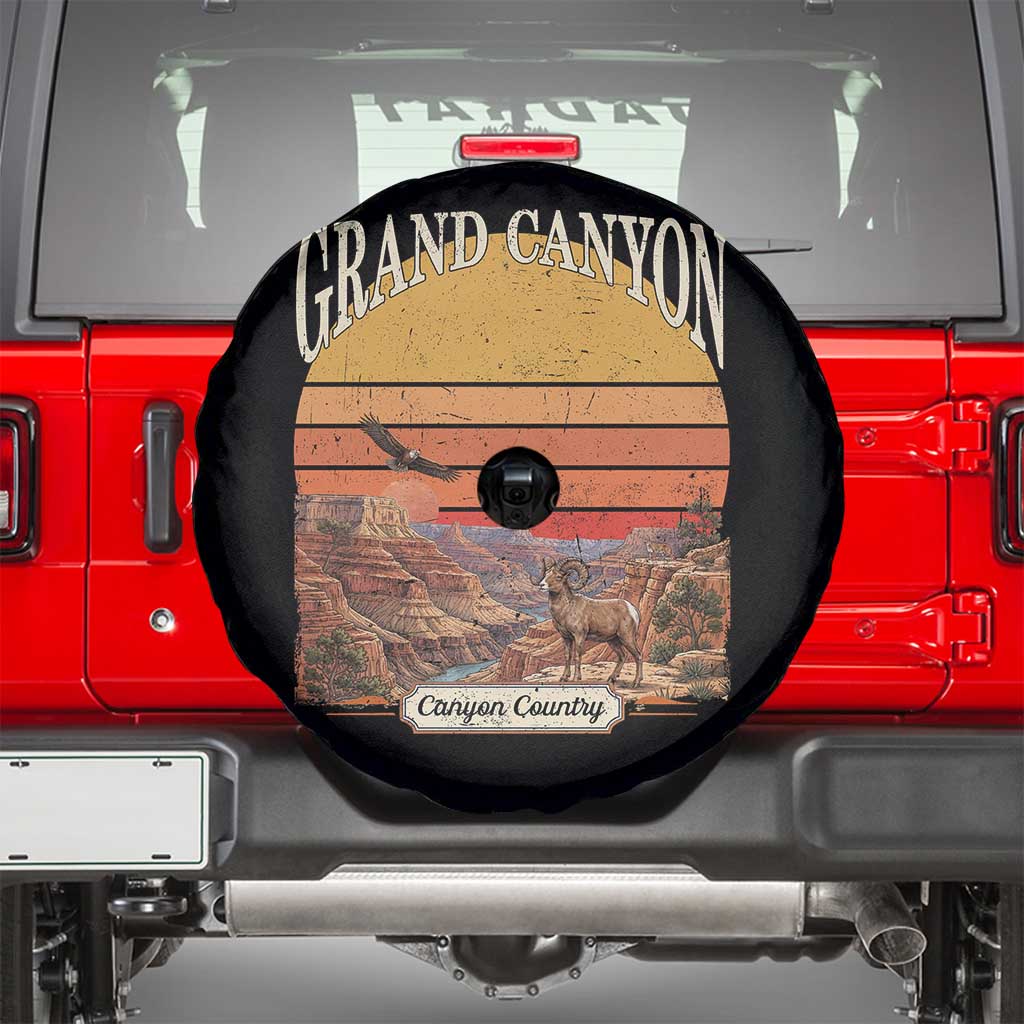 Grand Canyon Arizona 90s Desert Sunset Nostalgia Hiking Spare Tire Cover