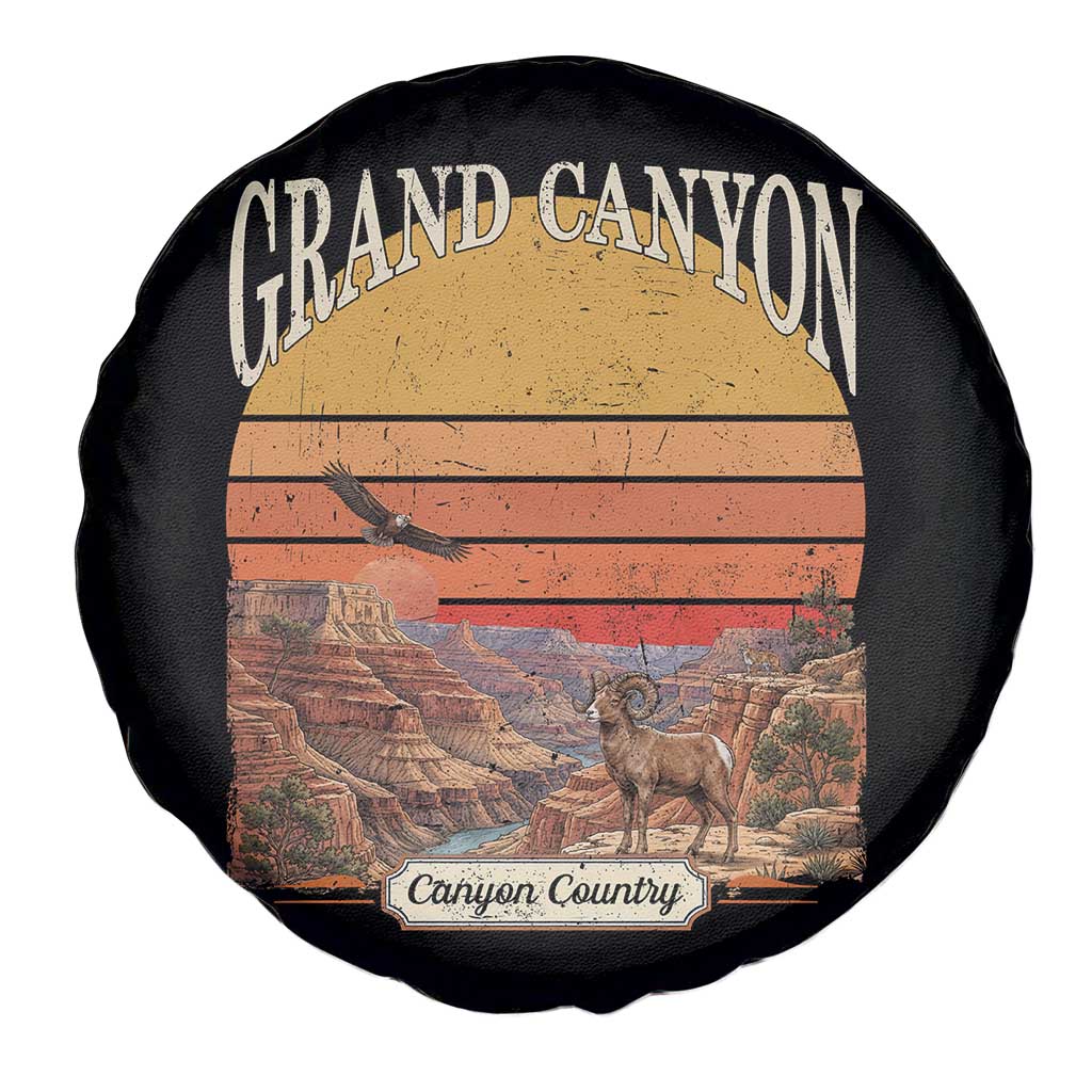 Grand Canyon Arizona 90s Desert Sunset Nostalgia Hiking Spare Tire Cover