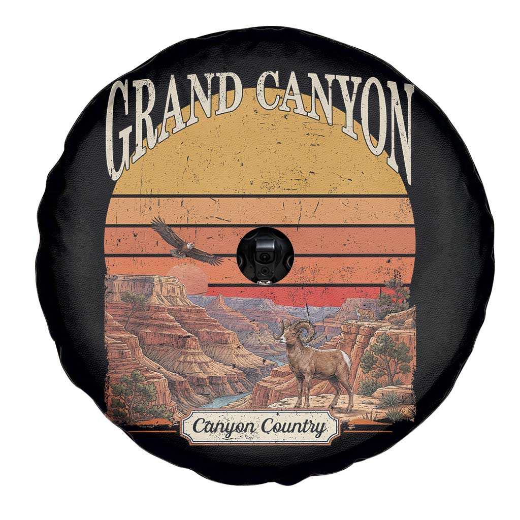 Grand Canyon Arizona 90s Desert Sunset Nostalgia Hiking Spare Tire Cover