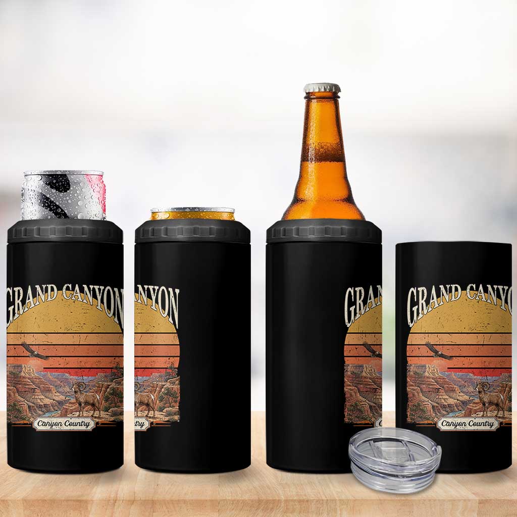 Grand Canyon Arizona 90s Desert Sunset Nostalgia Hiking 4 in 1 Can Cooler Tumbler
