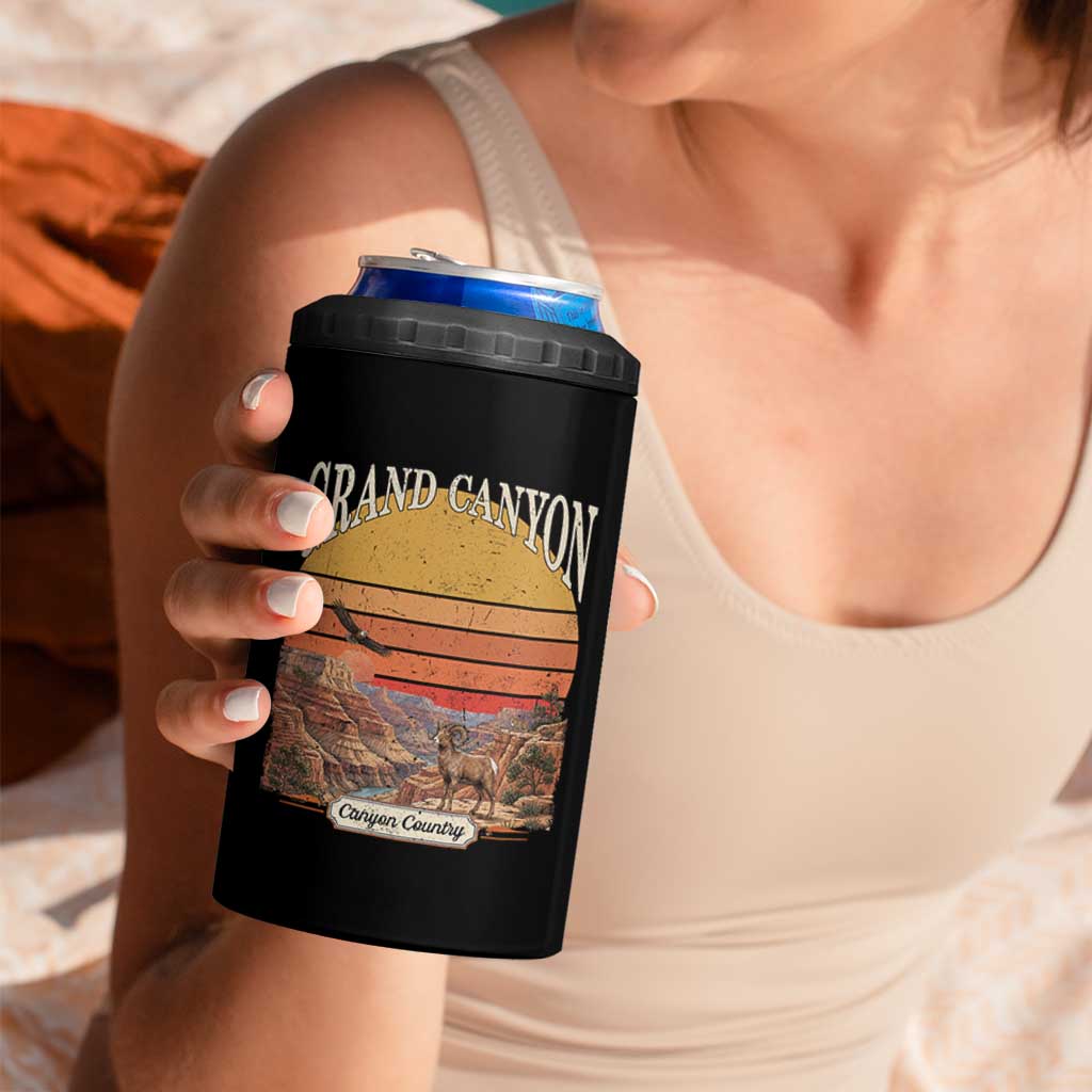 Grand Canyon Arizona 90s Desert Sunset Nostalgia Hiking 4 in 1 Can Cooler Tumbler