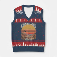 Grand Canyon Arizona 90s Desert Sunset Nostalgia Hiking V-Neck Knit Sweater Vest