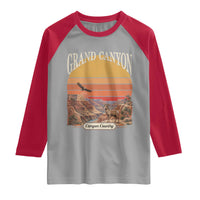 Grand Canyon Arizona 90s Desert Sunset Nostalgia Hiking Raglan Shirt