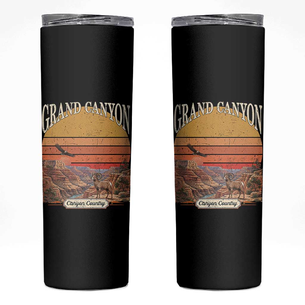 Grand Canyon Arizona 90s Desert Sunset Nostalgia Hiking Skinny Tumbler