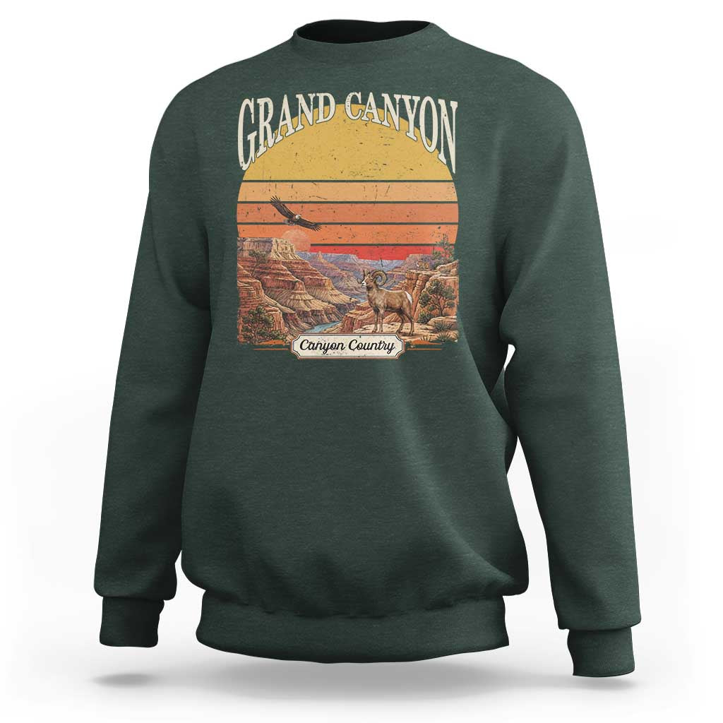 Grand Canyon Arizona 90s Desert Sunset Nostalgia Hiking Sweatshirt