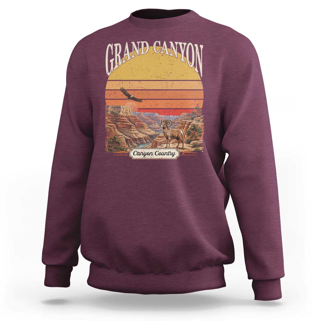 Grand Canyon Arizona 90s Desert Sunset Nostalgia Hiking Sweatshirt