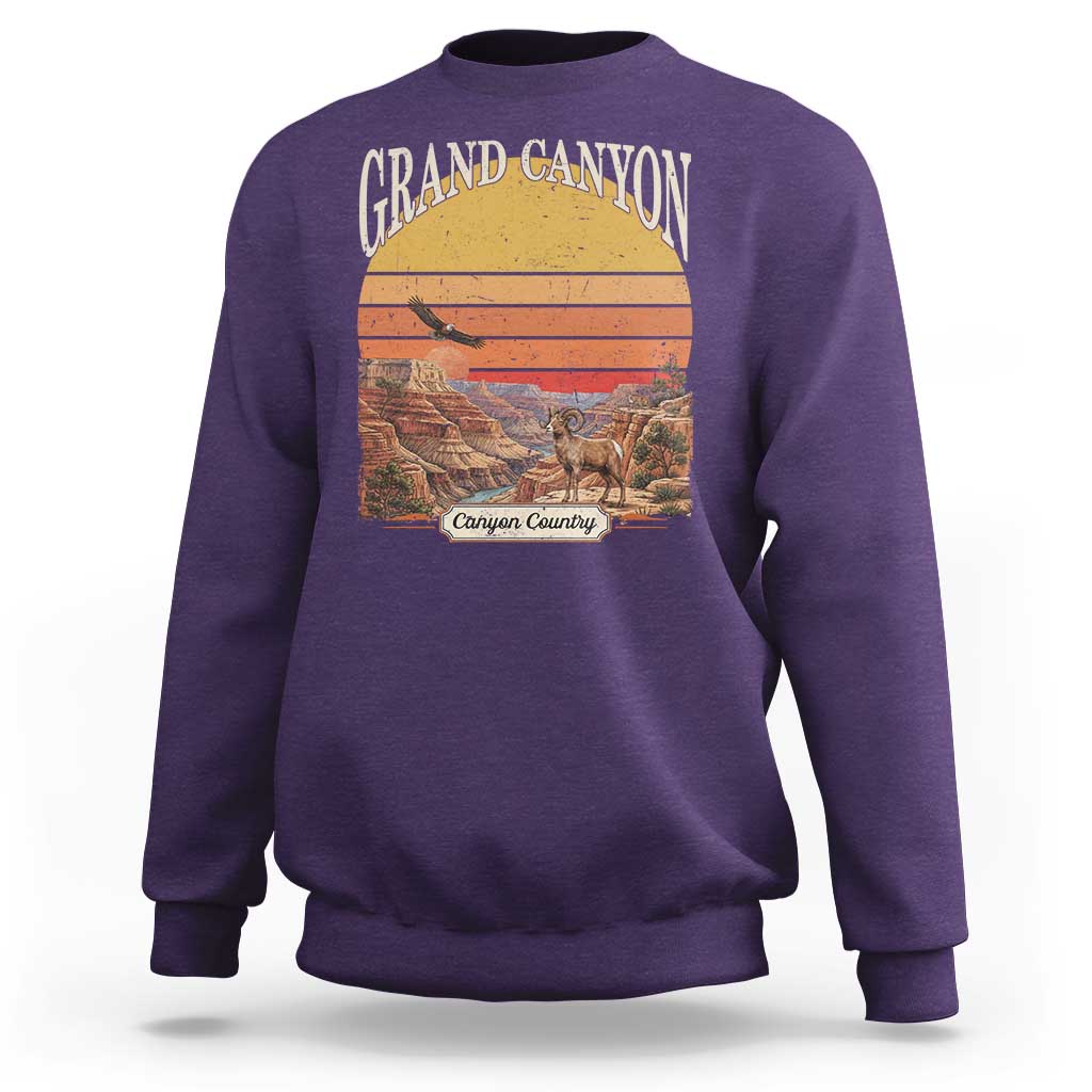 Grand Canyon Arizona 90s Desert Sunset Nostalgia Hiking Sweatshirt