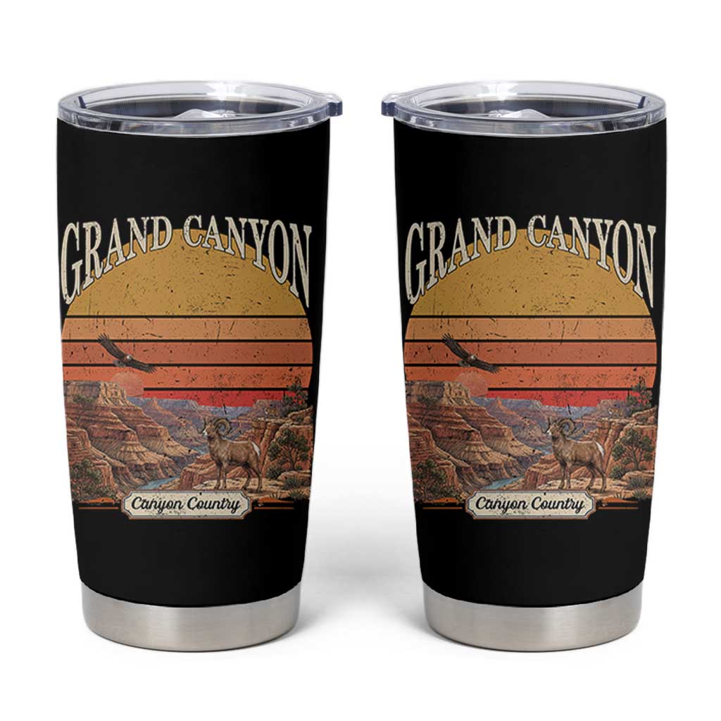 Grand Canyon Arizona 90s Desert Sunset Nostalgia Hiking Tumbler Cup