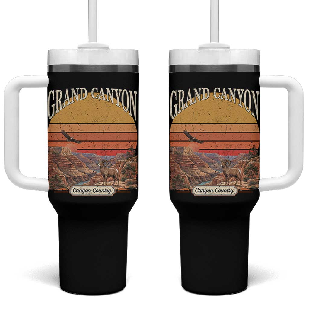 Grand Canyon Arizona 90s Desert Sunset Nostalgia Hiking Tumbler With Handle