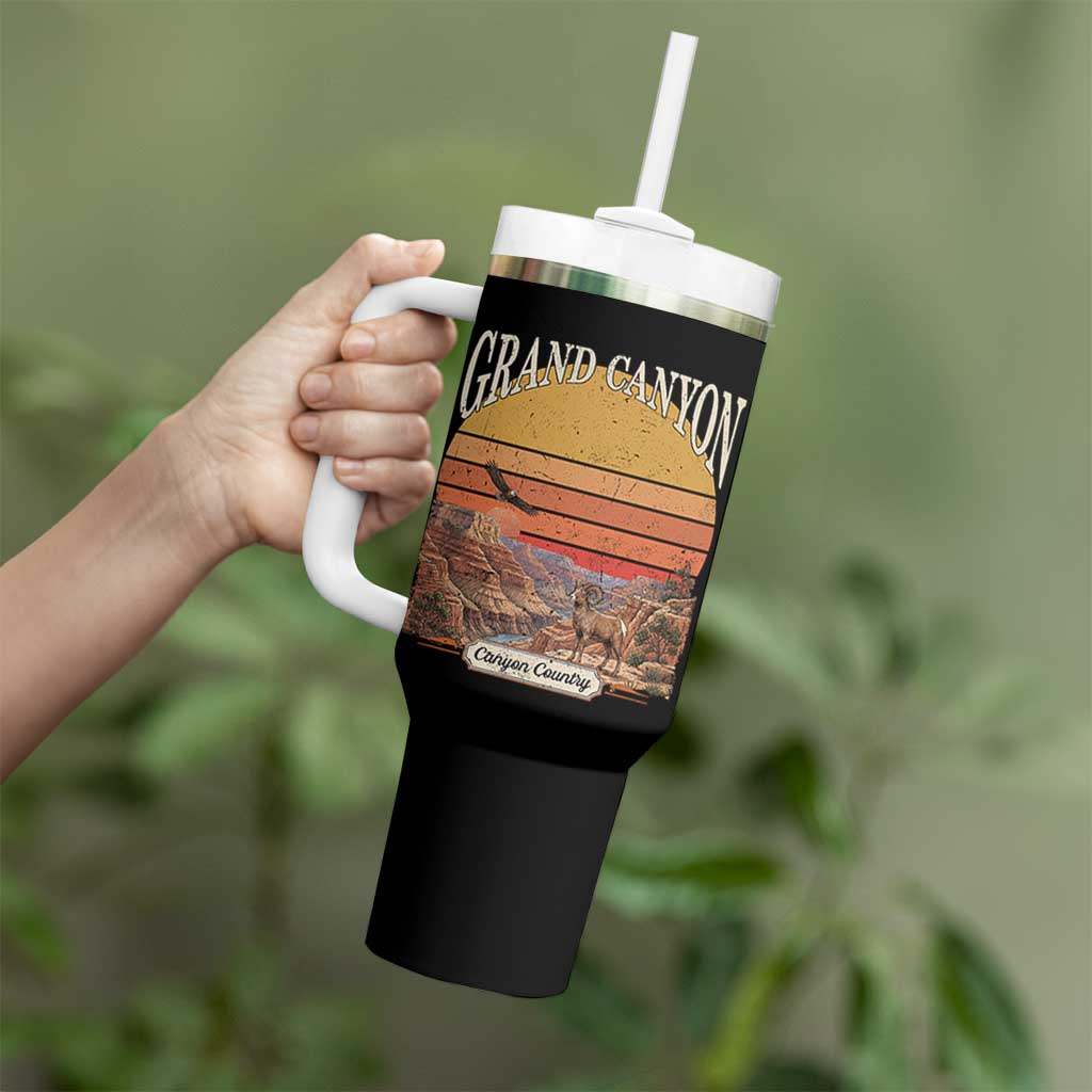 Grand Canyon Arizona 90s Desert Sunset Nostalgia Hiking Tumbler With Handle