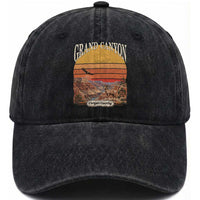 Grand Canyon Arizona 90s Desert Sunset Nostalgia Hiking Washed Cotton Baseball Cap