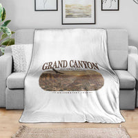 Grand Canyon National Park Arizona Established 1919 Throw Blanket Retro Deer Wildlife Nature Hiking Southwest Souvenir