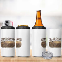 Grand Canyon National Park Arizona Established 1919 4 in 1 Can Cooler Tumbler Retro Deer Wildlife Nature Hiking Southwest Souvenir