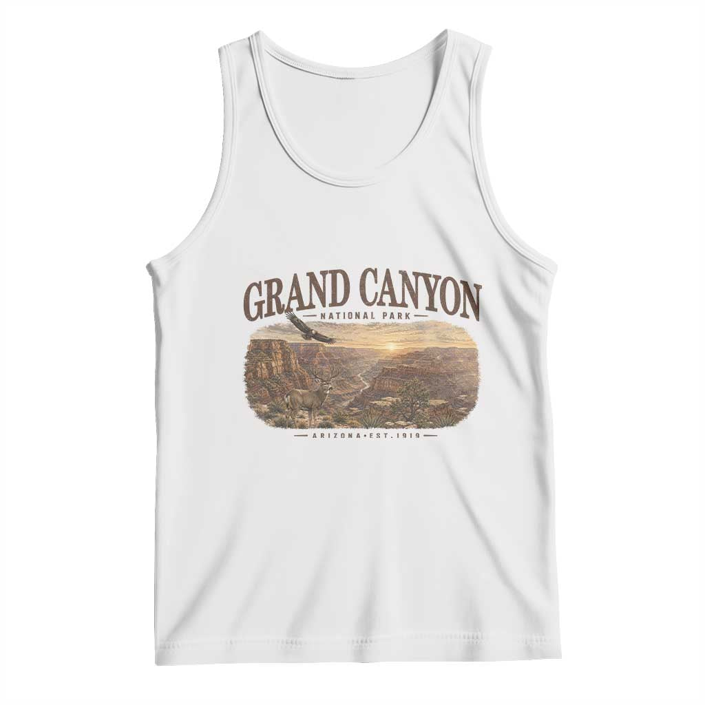 Grand Canyon National Park Arizona Established 1919 Tank Top Retro Deer Wildlife Nature Hiking Southwest Souvenir