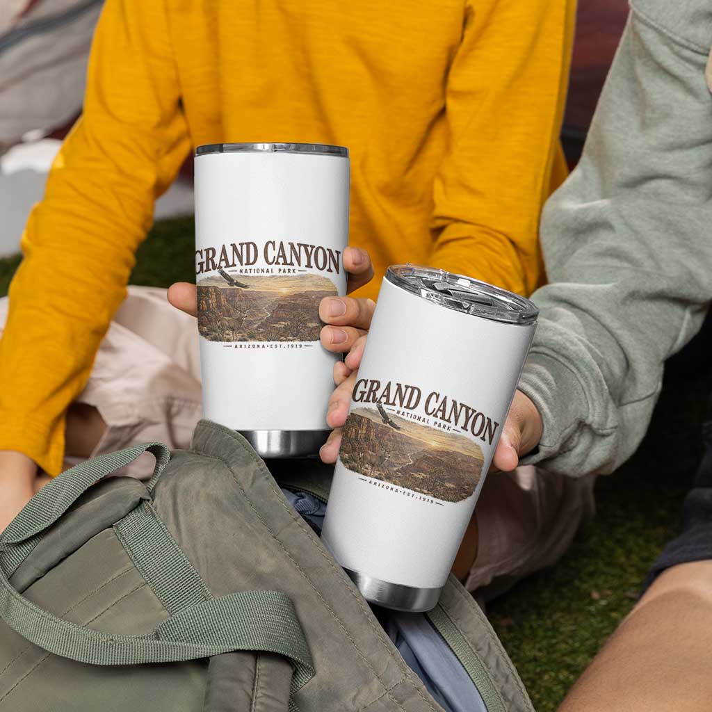 Grand Canyon National Park Arizona Established 1919 Tumbler Cup Retro Deer Wildlife Nature Hiking Southwest Souvenir
