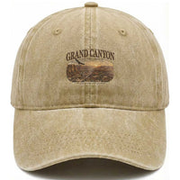 Grand Canyon National Park Arizona Established 1919 Washed Cotton Baseball Cap Retro Deer Wildlife Nature Hiking Southwest Souvenir