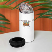 Retro Monument Valley Arizona Sunset Established 1958 4 in 1 Can Cooler Tumbler Southwest Desert Road Trip Eagle Nature Souvenir