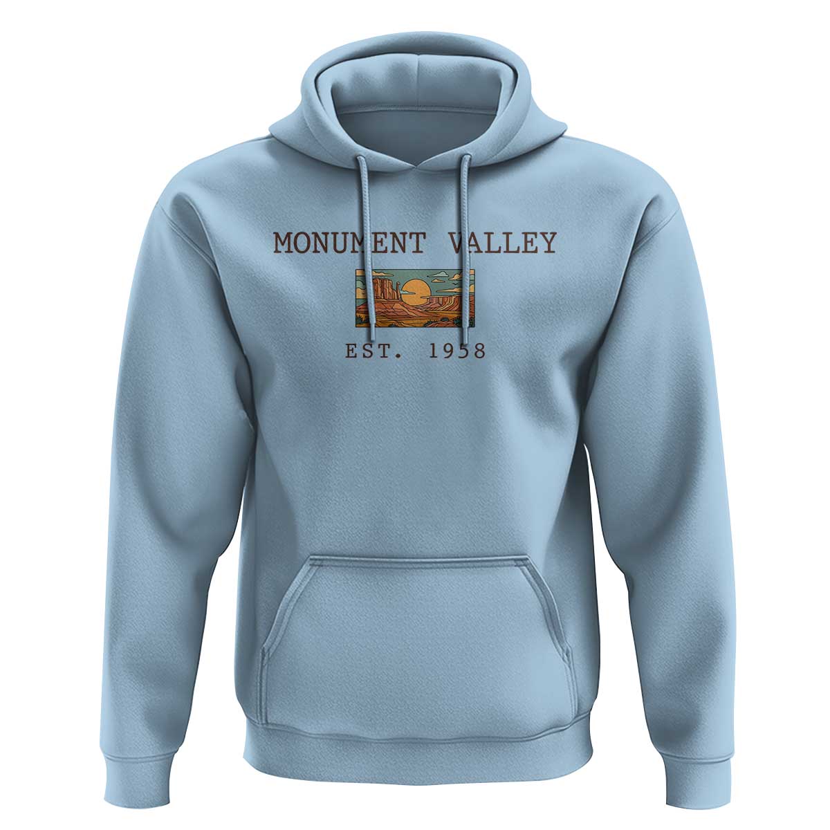 Retro Monument Valley Arizona Sunset Established 1958 Hoodie Southwest Desert Road Trip Eagle Nature Souvenir