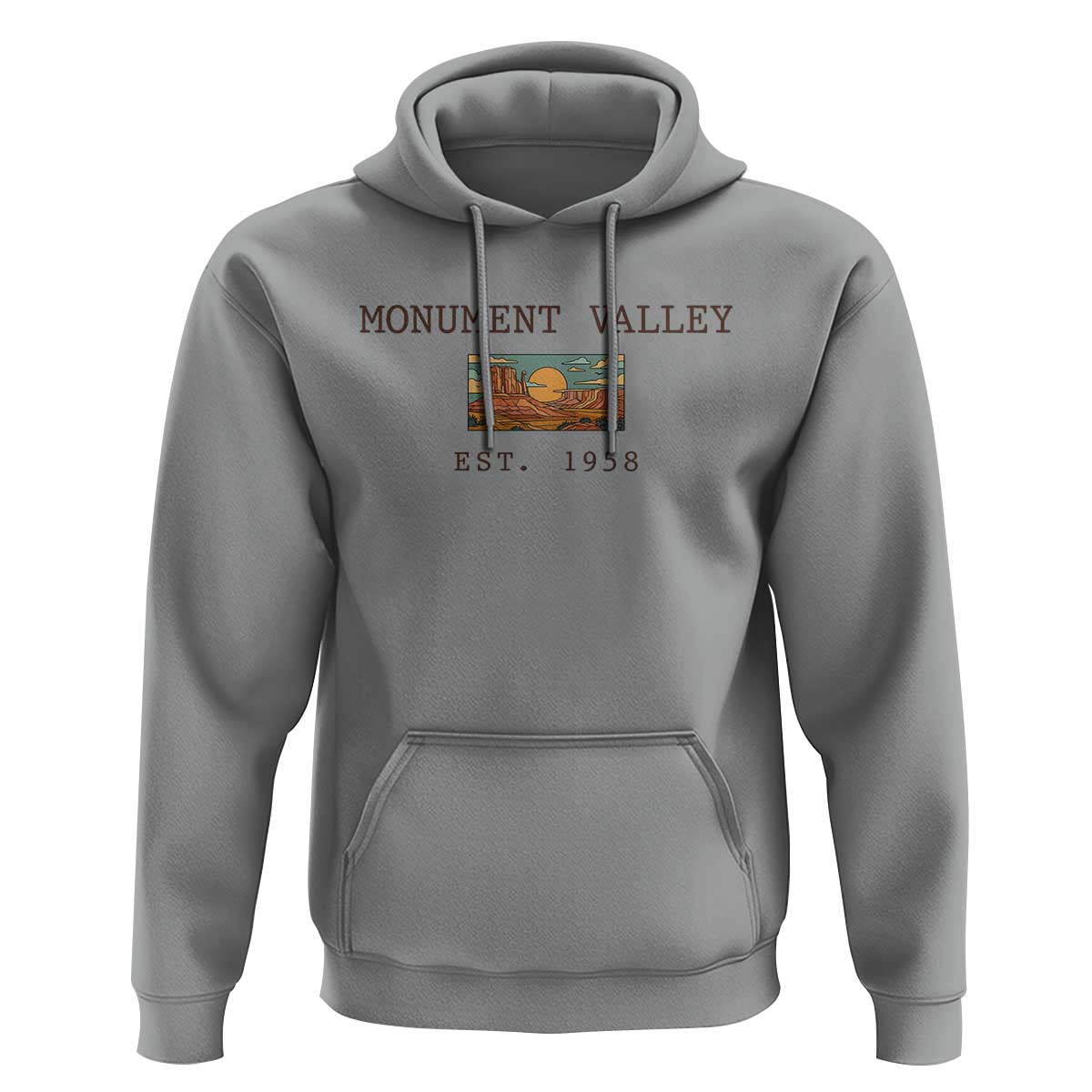 Retro Monument Valley Arizona Sunset Established 1958 Hoodie Southwest Desert Road Trip Eagle Nature Souvenir
