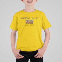 Retro Monument Valley Arizona Sunset Established 1958 T Shirt For Kid Southwest Desert Road Trip Eagle Nature Souvenir