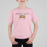 Retro Monument Valley Arizona Sunset Established 1958 T Shirt For Kid Southwest Desert Road Trip Eagle Nature Souvenir