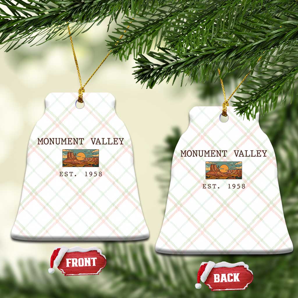 Retro Monument Valley Arizona Sunset Established 1958 Ceramic Ornament Southwest Desert Road Trip Eagle Nature Souvenir