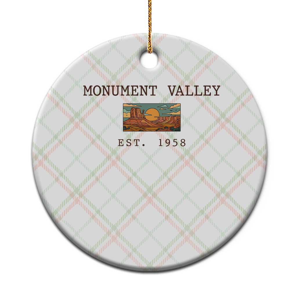 Retro Monument Valley Arizona Sunset Established 1958 Ceramic Ornament Southwest Desert Road Trip Eagle Nature Souvenir