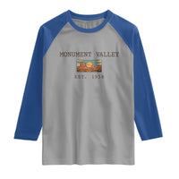 Retro Monument Valley Arizona Sunset Established 1958 Raglan Shirt Southwest Desert Road Trip Eagle Nature Souvenir