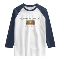 Retro Monument Valley Arizona Sunset Established 1958 Raglan Shirt Southwest Desert Road Trip Eagle Nature Souvenir