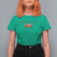 Retro Monument Valley Arizona Sunset Established 1958 T Shirt For Women Southwest Desert Road Trip Eagle Nature Souvenir