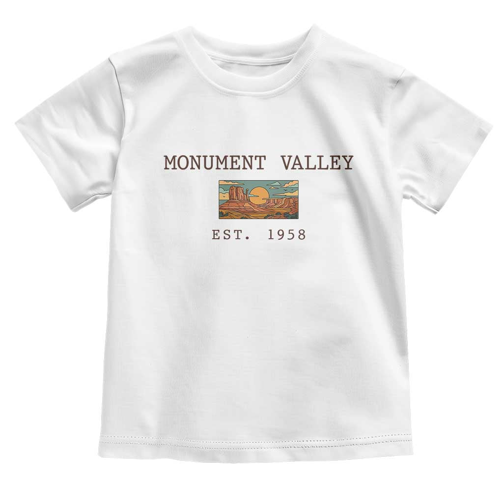 Retro Monument Valley Arizona Sunset Established 1958 Toddler T Shirt Southwest Desert Road Trip Eagle Nature Souvenir